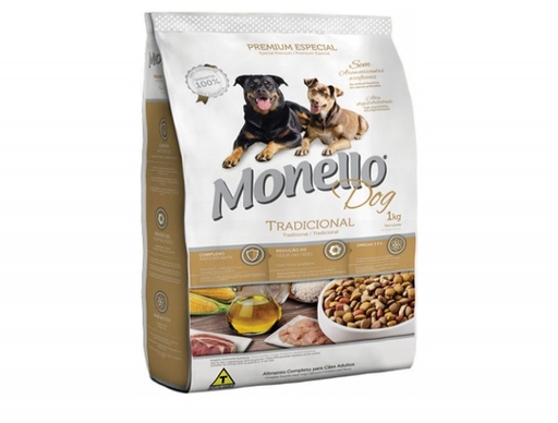 [700056] MONELLO DOG ADULTO TRADICIONAL 1 KG. (BLANCO/MOSTAZA)