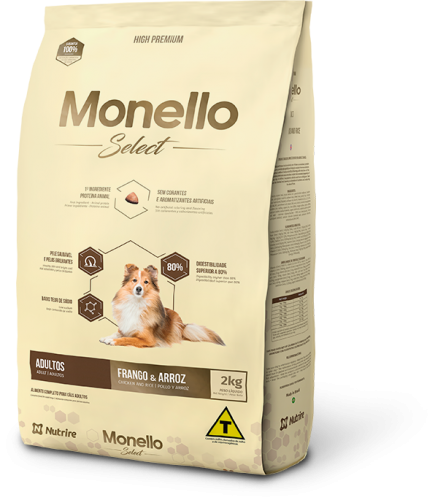 [701824] MONELLO DOG SELECT ADULTO 2KG (BEIGE/CAFE)