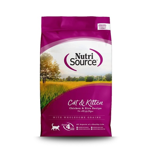 [BDC6X] NUTRISOURCE GATO & KITTEN CHICKEN & RICE 6.6 LB