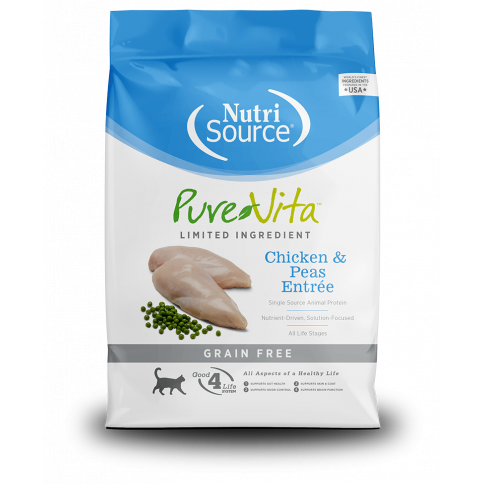 [BDC126] NUTRISOURCE PURE VITA CAT CHICKEN & PEAS 6.6 LBS 