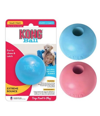 [KPB1] JUGUETE KONG BALL PUPPY CELESTE M/L